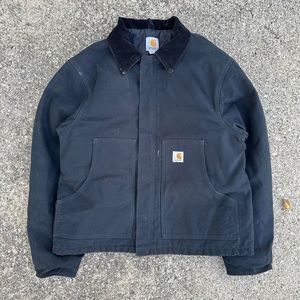 vintage style pure black carhartt arctic jacket